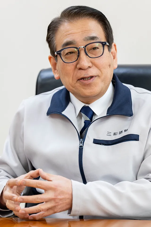 三和酒類 取締役 会長 下田雅彦（写真：三井公一）
