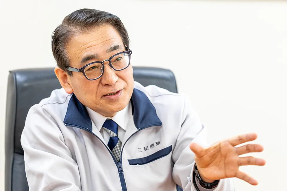 三和酒類 取締役 会長 下田雅彦（写真：三井公一）
