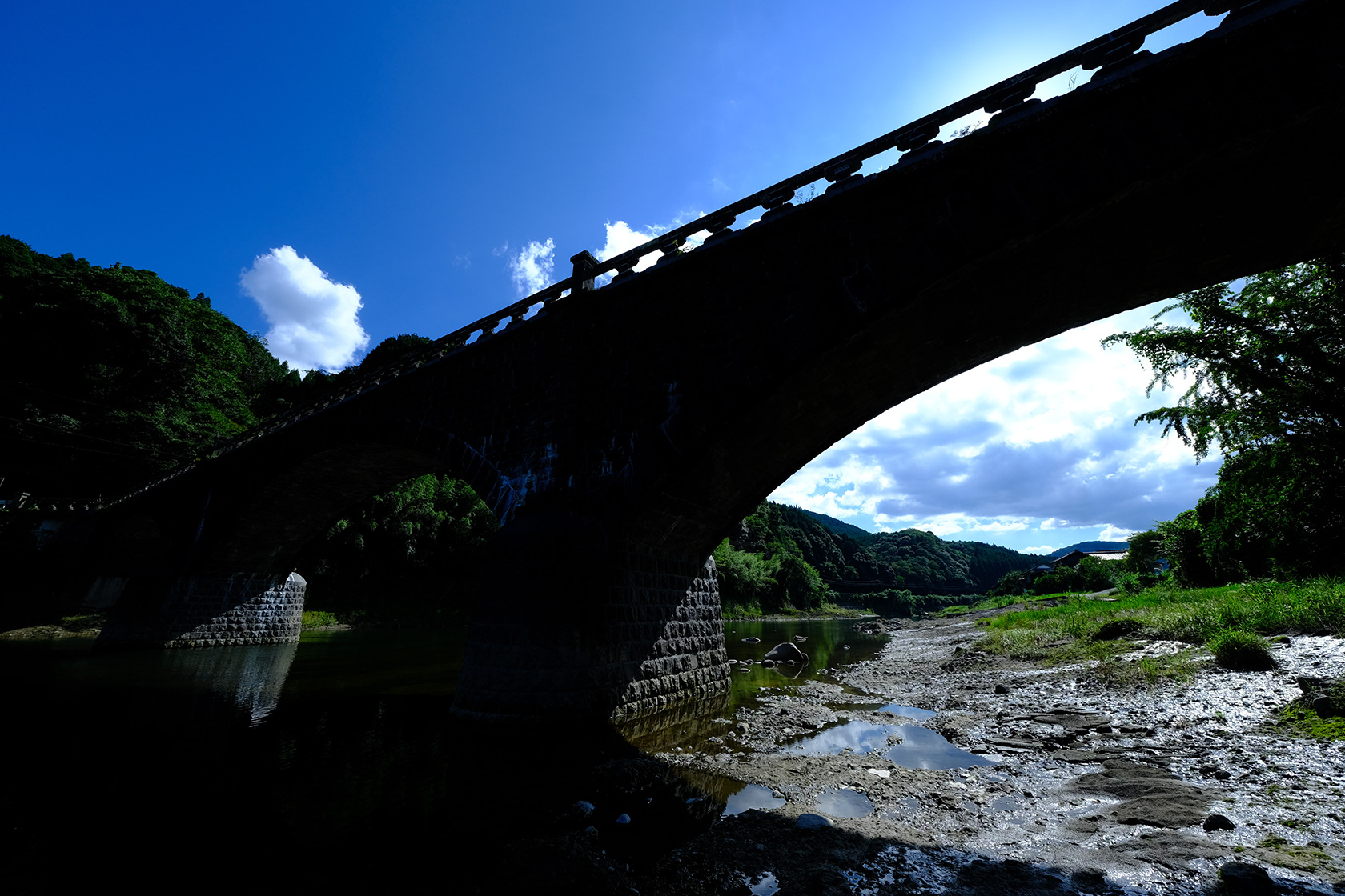 耶馬渓の羅漢寺橋（らかんじばし）（大分県中津市）