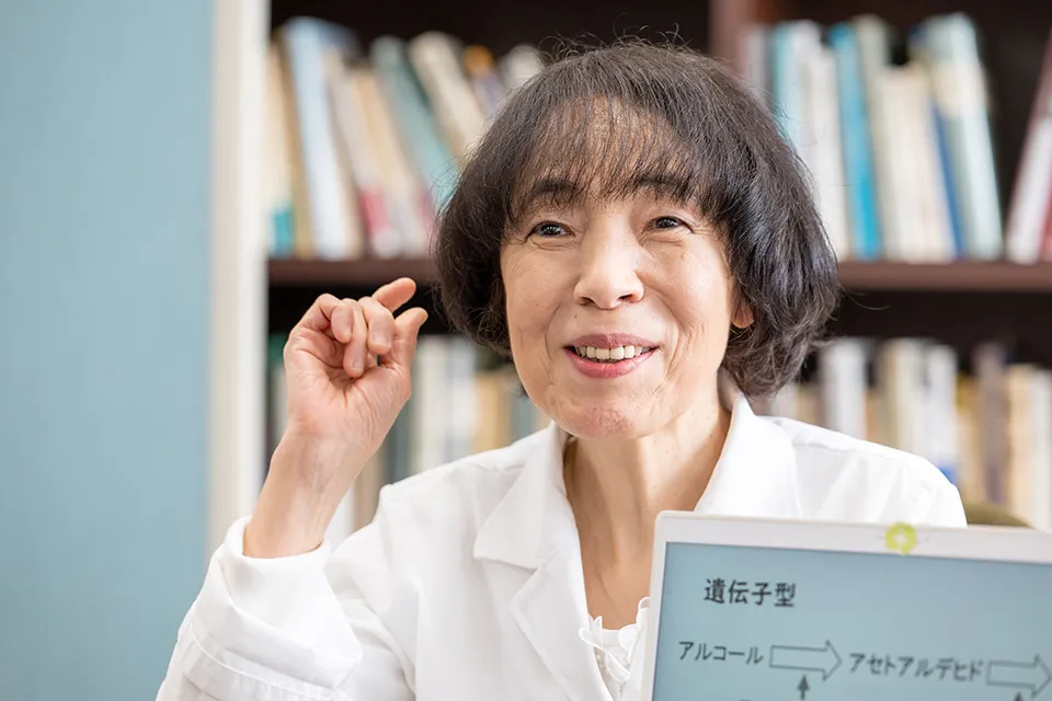 大分大学医学部教授、一般社団法人飲酒科学振興協会代表理事の松浦恵子さん
