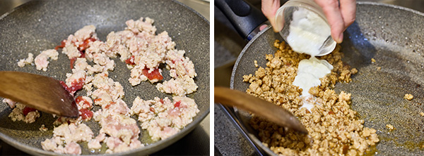 梅鶏そぼろ丼の作り方
