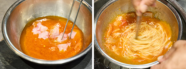 発酵トマトの冷製パスタの作り方