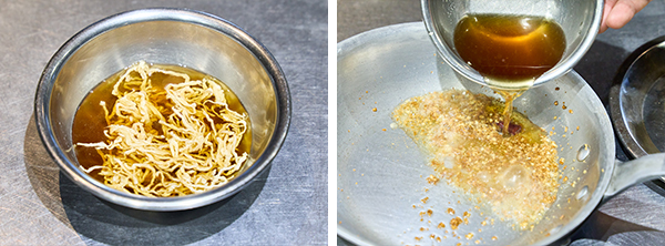 切り干し大根入りペペロンチーノの作り方