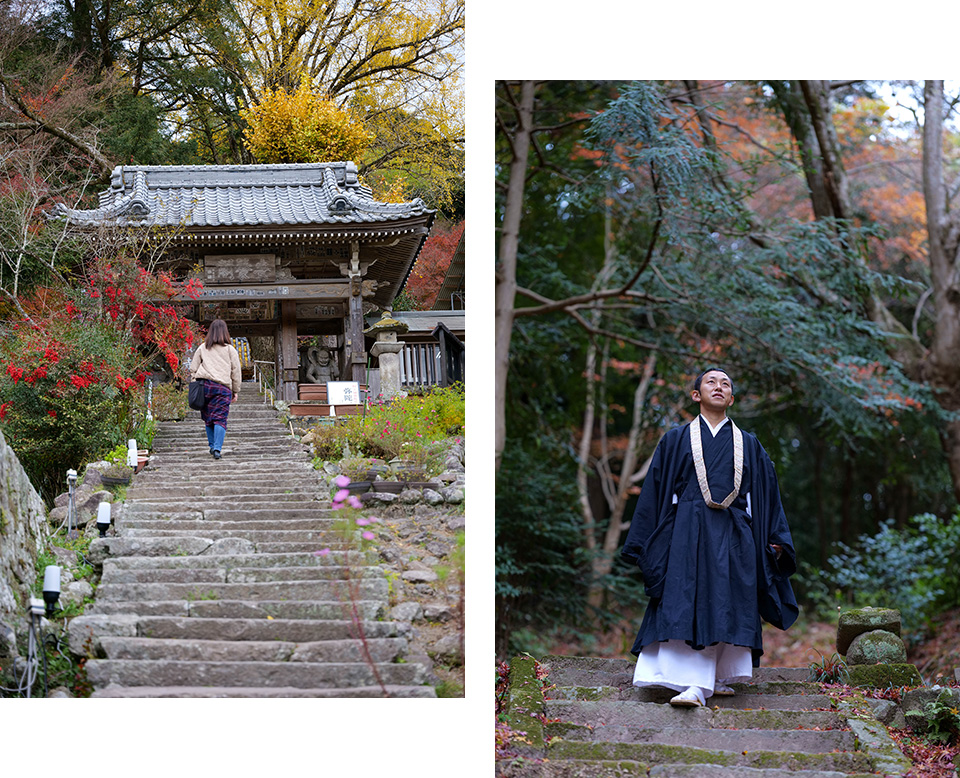 （右）富貴寺副住職 河野 順祐さん