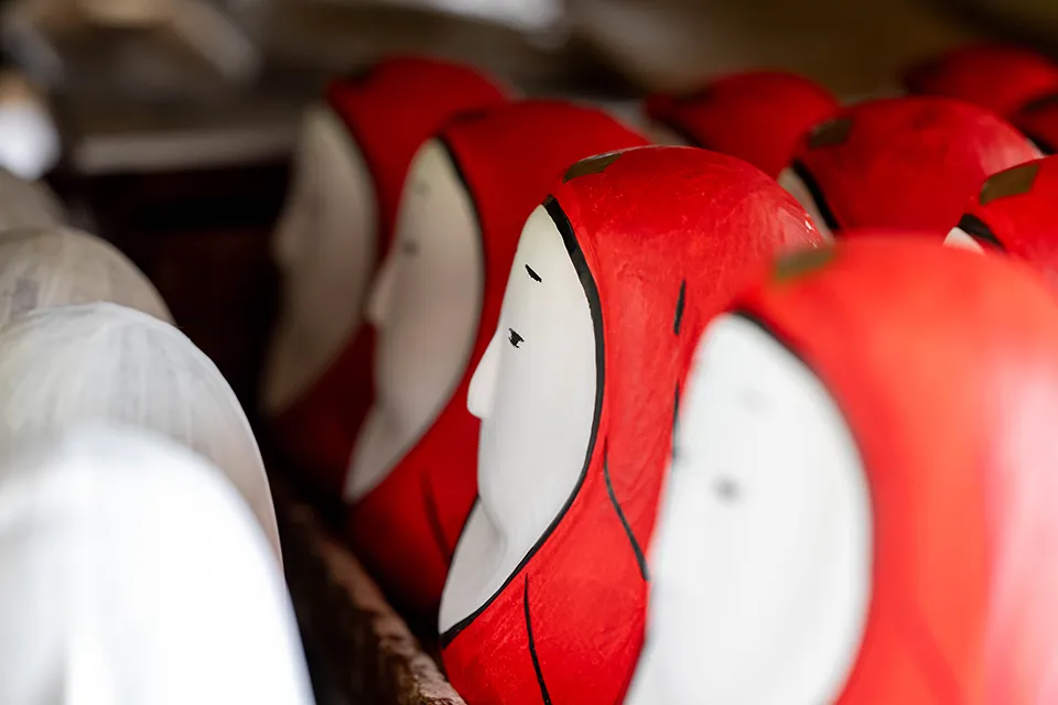 ごとう姫だるま工房で作られている姫だるま